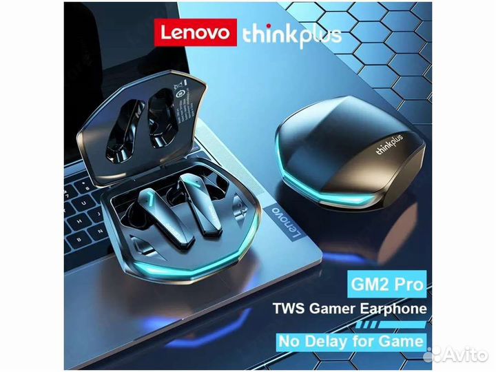 Наушники Беспроводные Игровые HiFi Lenovo GM2 Pro