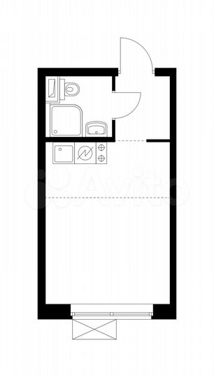 Квартира-студия, 19,9 м², 18/33 эт.