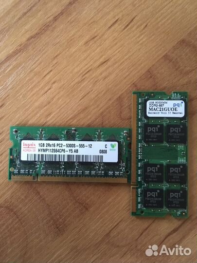 Оперативная память для ноутбука ddr2, по 150 за шт