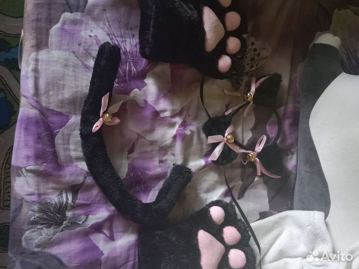 Продам ушки лапы хвост повязка на шею для косплея