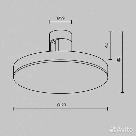 Накладной светильник Maytoni Plato TR152-1-7W3K-BS