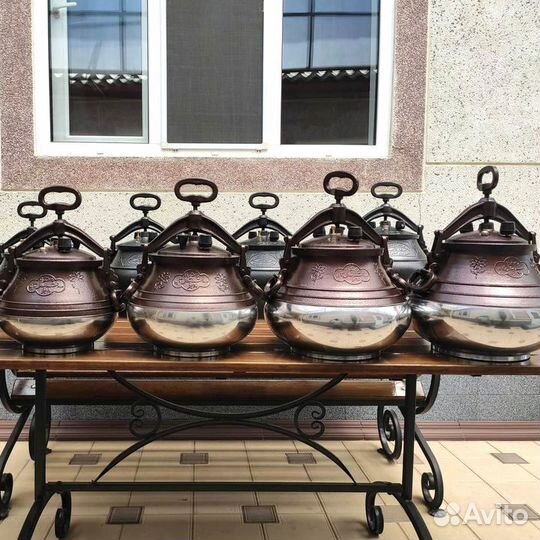 Казан чугунный. Печь для казана. Афганский казан