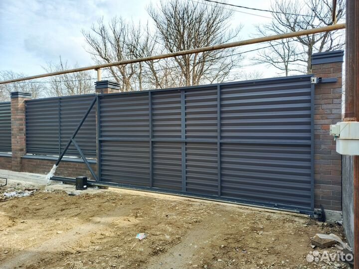 Откатные ворота, под ключ