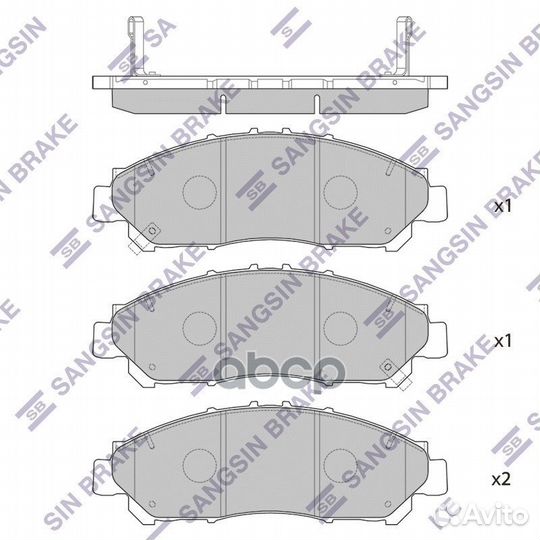 Колодки передние toyota hiace 2019- SP4361 SP43