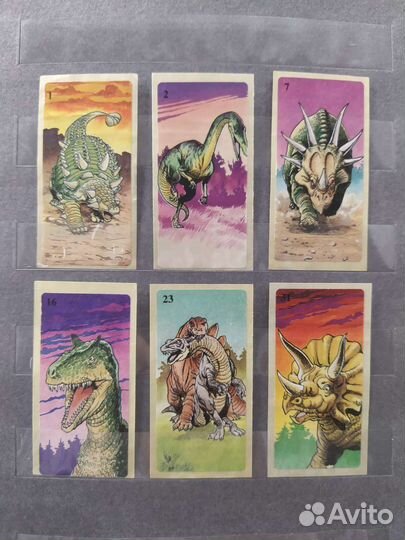 Наклейки от жвачек 90-х Динозавры