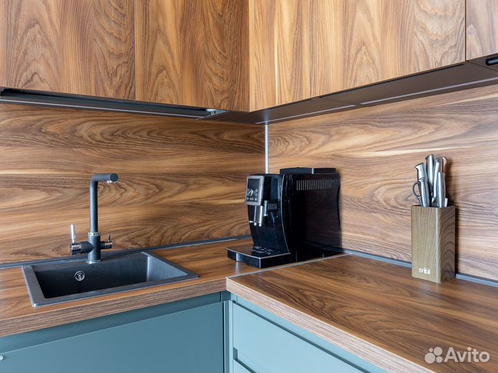 Кухня с антресолями под проект под потолок