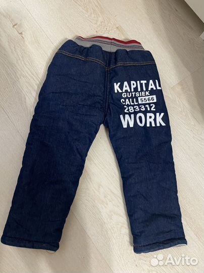 Джинсы теплые 86