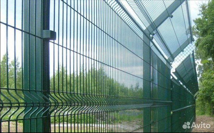 Монтаж забора 3D сетка