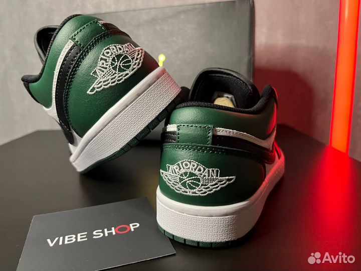 Кроссовки Air Jordan 1 Low Green Toe