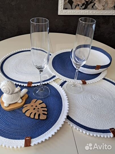 Подставочные салфетки. К 8 Марта Ручной работы