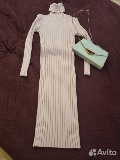 Платье лапша длинное теплое