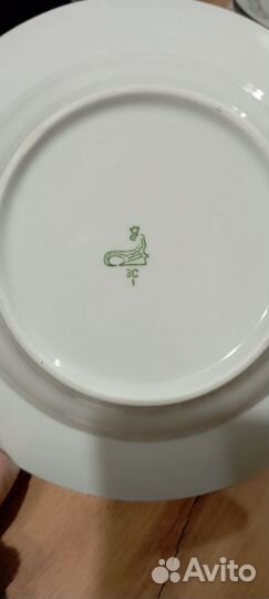 Тарелки 5 шт, фарфор, Ручная роспись, суповые