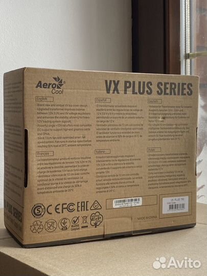 Блок питания aerocool vx plus series 750w новый