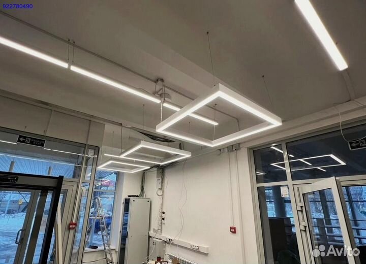 Светильник квадрат подвесной LED-светодиодный