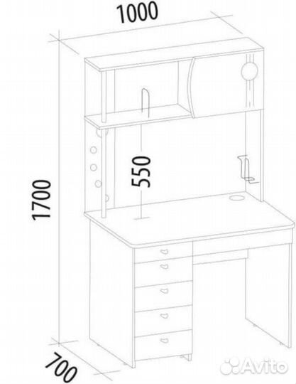 Компьютерный стол Орион 8.10 дуб венге, дуб кобург