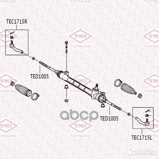 Тяга рулевая L/R TED1005 tatsumi