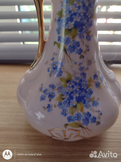 Кувшин розовый фарфор Чехия