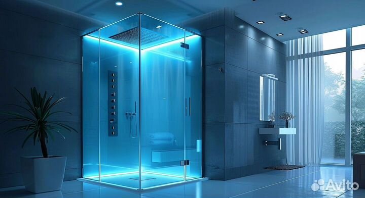 Стеклянные душевые