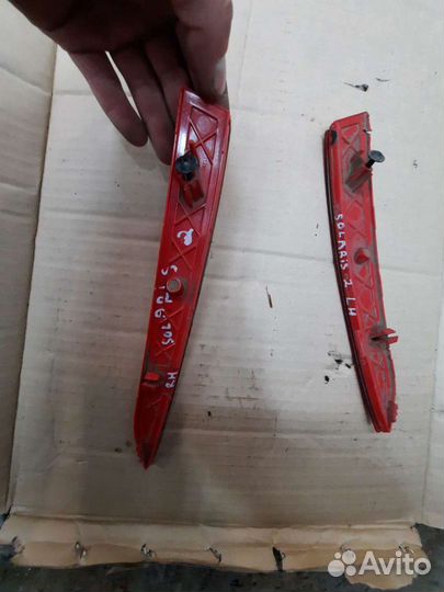 Hyundai solaris 2 задний отражатель бампера