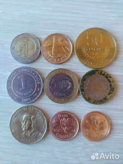Монеты стран Северной и Южной Америки