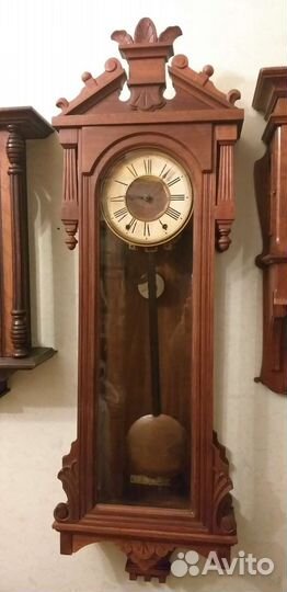 Старинные американские настенные антикварные часы