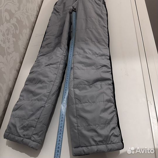 Детские зимние штаны теплые на подтяжках