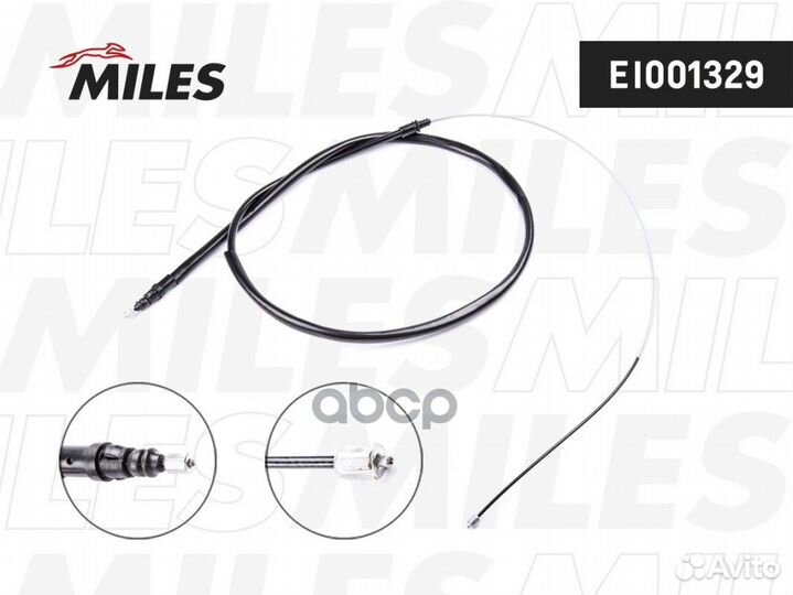 Трос ручного тормоза peugeot 308 2128/1330мм EI