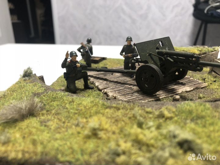 Диорама 1 35 «На позиции» пушка зис-3 с расчетом