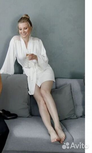 Халат белый свадебный