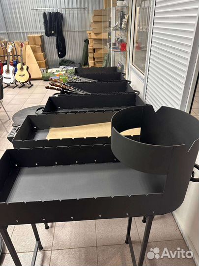 Мангал с печью под казан