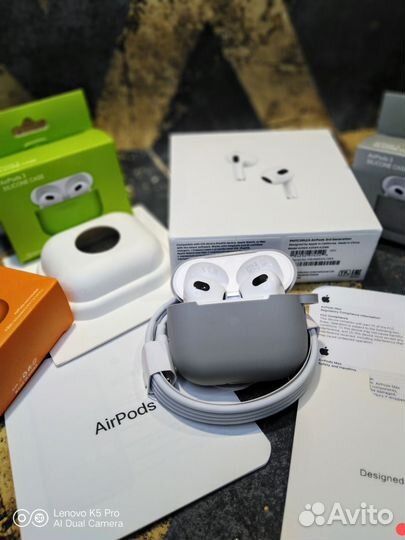 Airpods 3 1:1 гарантия 2 месяца + чехол