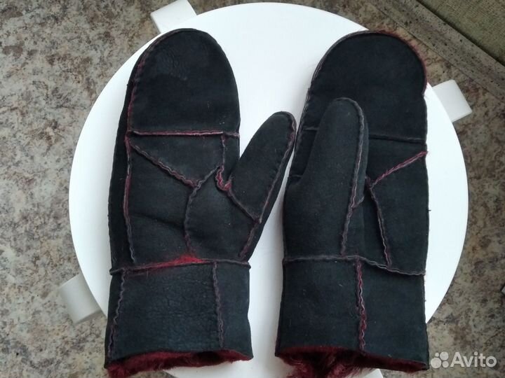 Варежки.Натуральная овчина.Новые