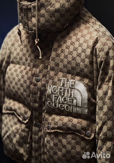 Пуховик THE north face & Gucci