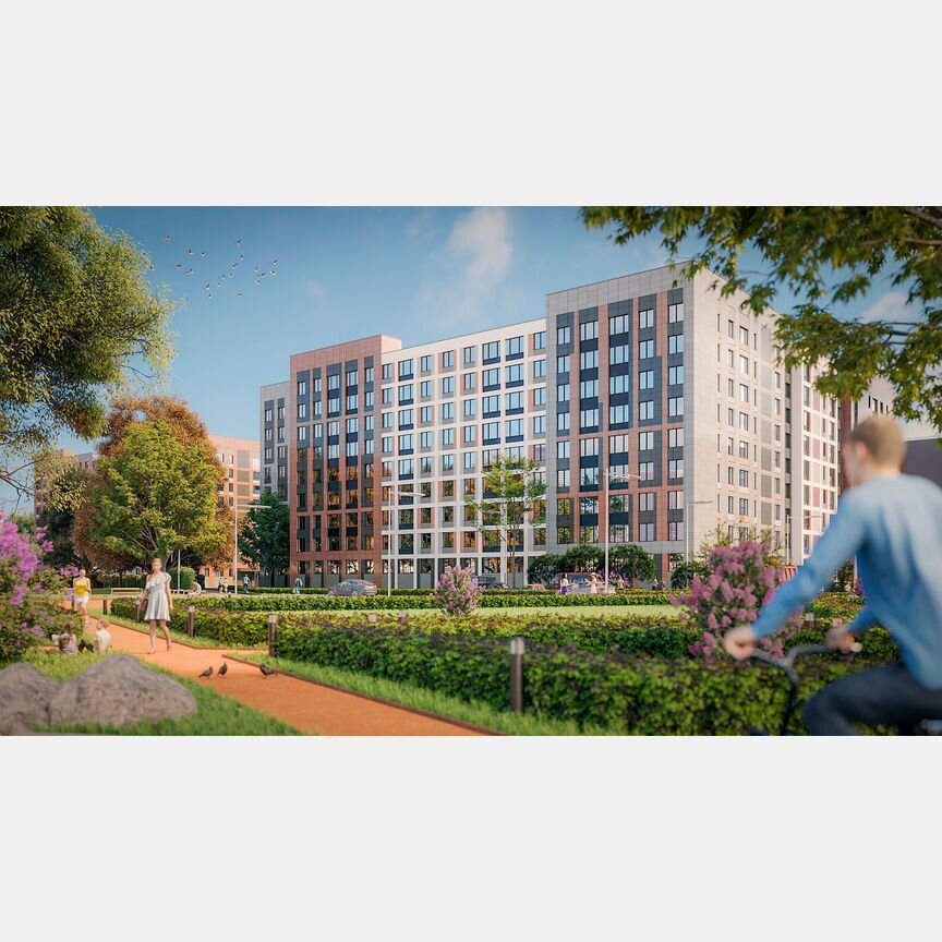 2-к. квартира, 57,4 м², 9/9 эт.