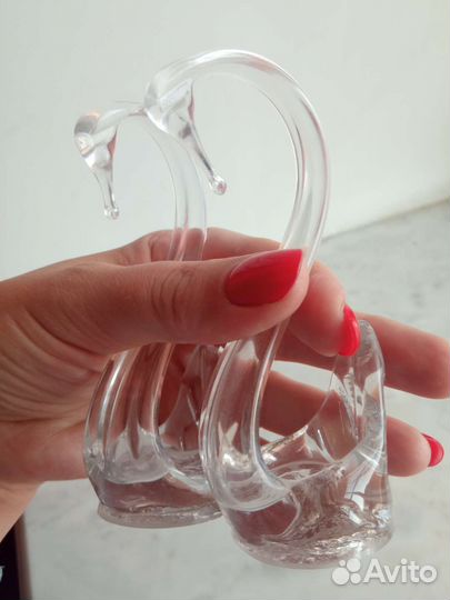 Лебедь пара гусь хрустальный