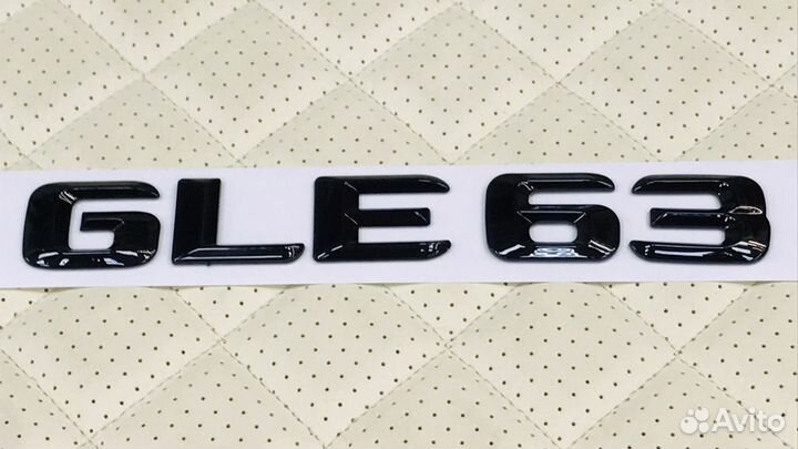 Шильдик GLE63 черный глянец на Мерседес