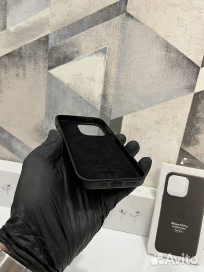 Чехол на iPhone 13 pro Leather Case кожаный