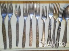 Посуда стеклянная керамика,хрусталь, ложки, вилки