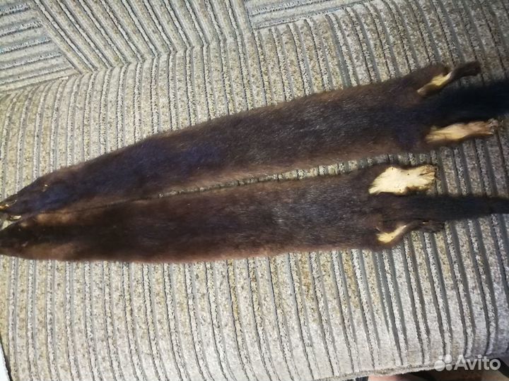 Норковые шкурки коричневые