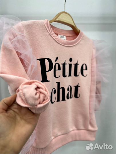 Свитшот детский для девочки Zara Kids новый