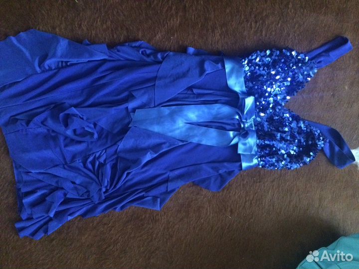 Синее платье для торжества