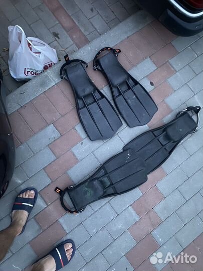 Регулятор для дайвинга, ласты, каски с фонарями