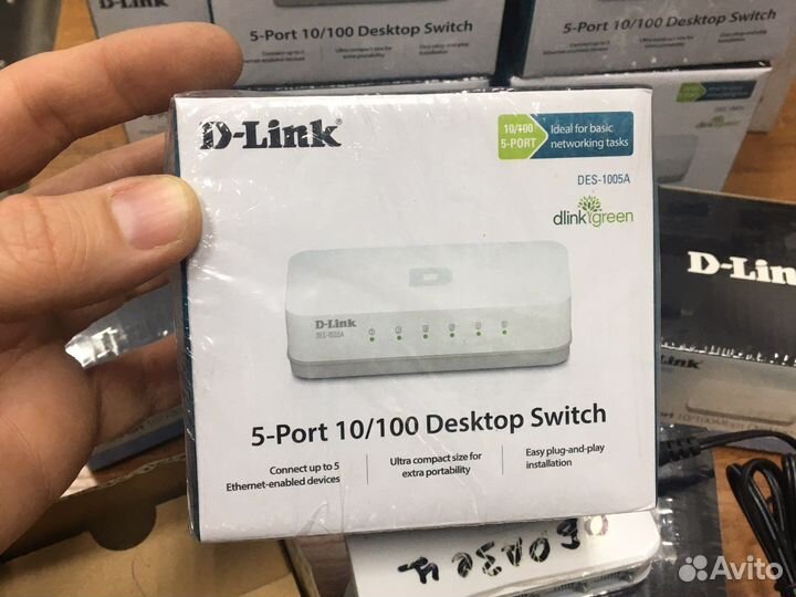 Новый Коммутатор на 5 портов, D-Link авито доставк