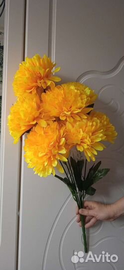 Искусственные цветы хризантемы очень большие