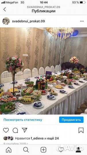 Прокат Столы Стулья