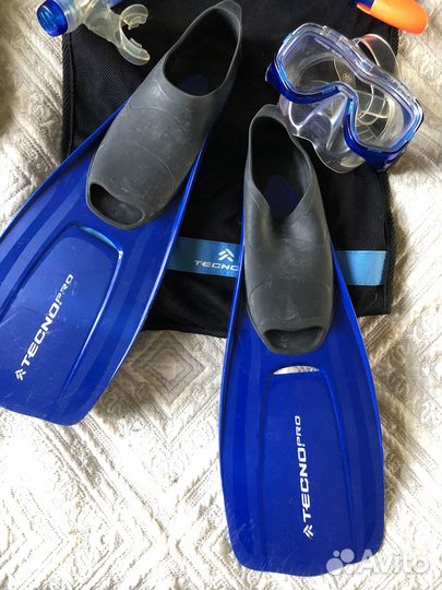 Ласты детские, маска с трубкой