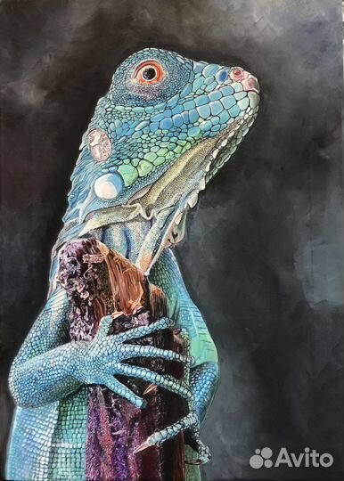 Картина ящерица 50*70