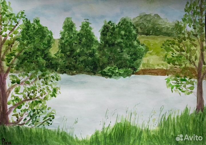 Акварельный пейзаж