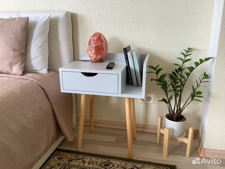 Тумбочка прикроватная серая