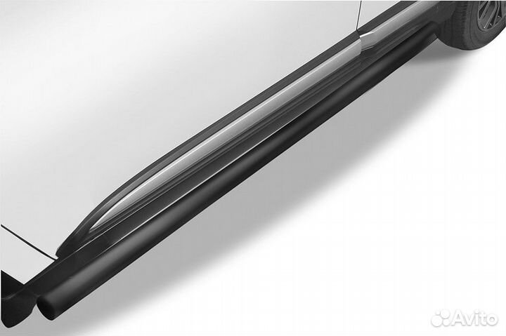 Защита порогов d57 mitsubishioutlander mout15-007B